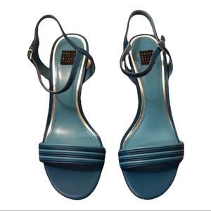 WHBM blue strappy heels size 8.5